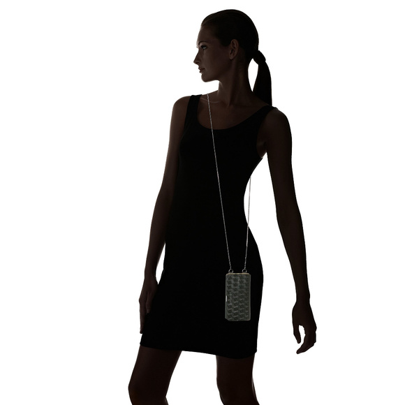 COPY - Michael Kors Gunmetal Leather iPhone 7+ Case$125.0 - Picture 2 of 2